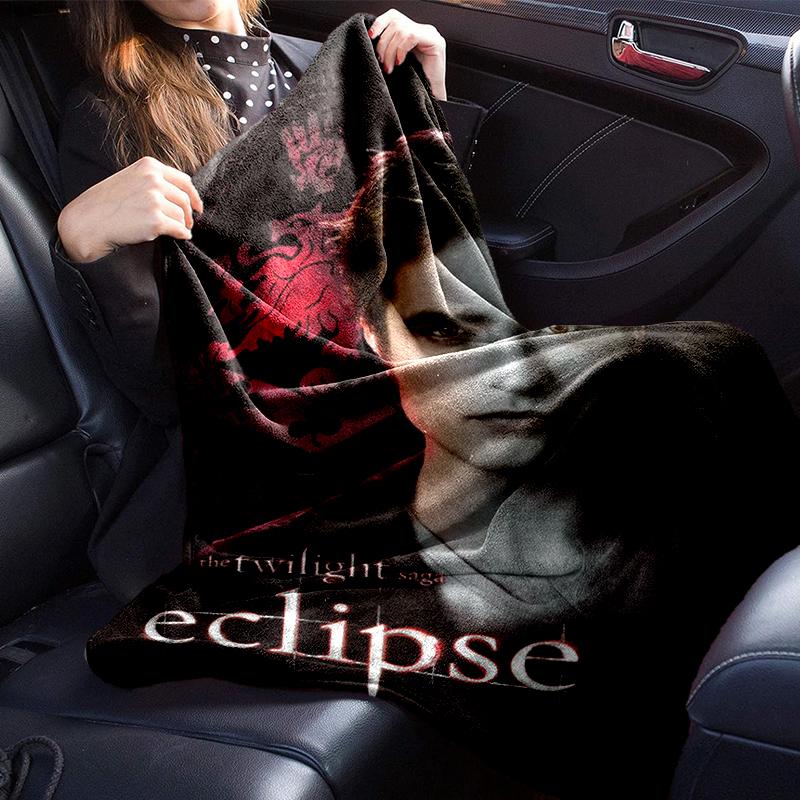 Eclipse Twilight vampire Blanket Flannel Blanket for bed, sofa, Camping, Hiking, Picnic Essentials, gift for family Fan gifts