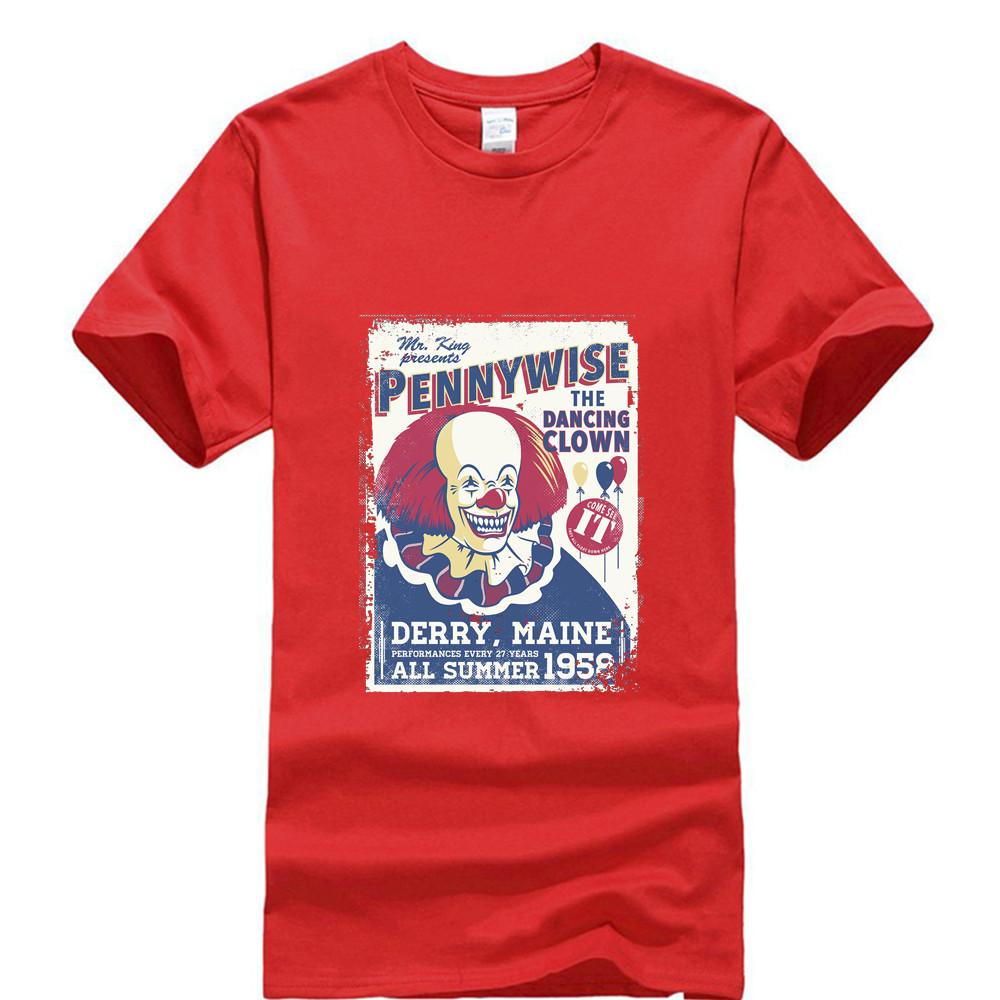 Creative Design The Dancing Clown Pennywise TShirt Summer Cotton Short Sleeve ONeck Unisexs T Shirt New S3XL