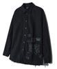 ULKIN [Disney] Oversized Patchwork Shirt_Black