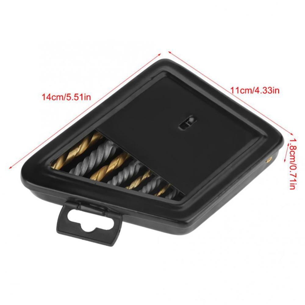 10pcs HSS Left-Hand Drill Bits Drill Bit Set Bolt Remover Kit For DIY Home Us