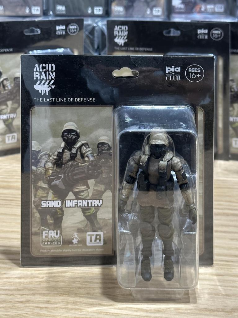 Мир кислотных дождей FAV-C03 Пехотинец песка, 1/18 Масштаб, Предварительно раскрашенная, шарнирная, военная фигурка (Последняя линия обороны) от TOYS ALLIANCE