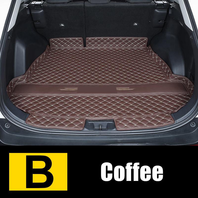 Для Toyota RAV4 XA50-2022 2023 изготовленные на заказ коврики в багажник, кожаные прочные подкладки для багажника, коврики для багажника, задний интерьер