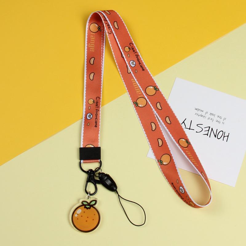 Cartoon Mobile Phone Lanyard, Cute Pendant, Wide And Flat Braided Belt, Lanyard, Key, Badge, Card Cover, Neck Lanyard.