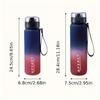 1 шт. 21,98 унц./33,81 унц. портативная спортивная и фитнес дорожная бутылка для воды, градиентная пластиковая бутылка для мужчин и женщин