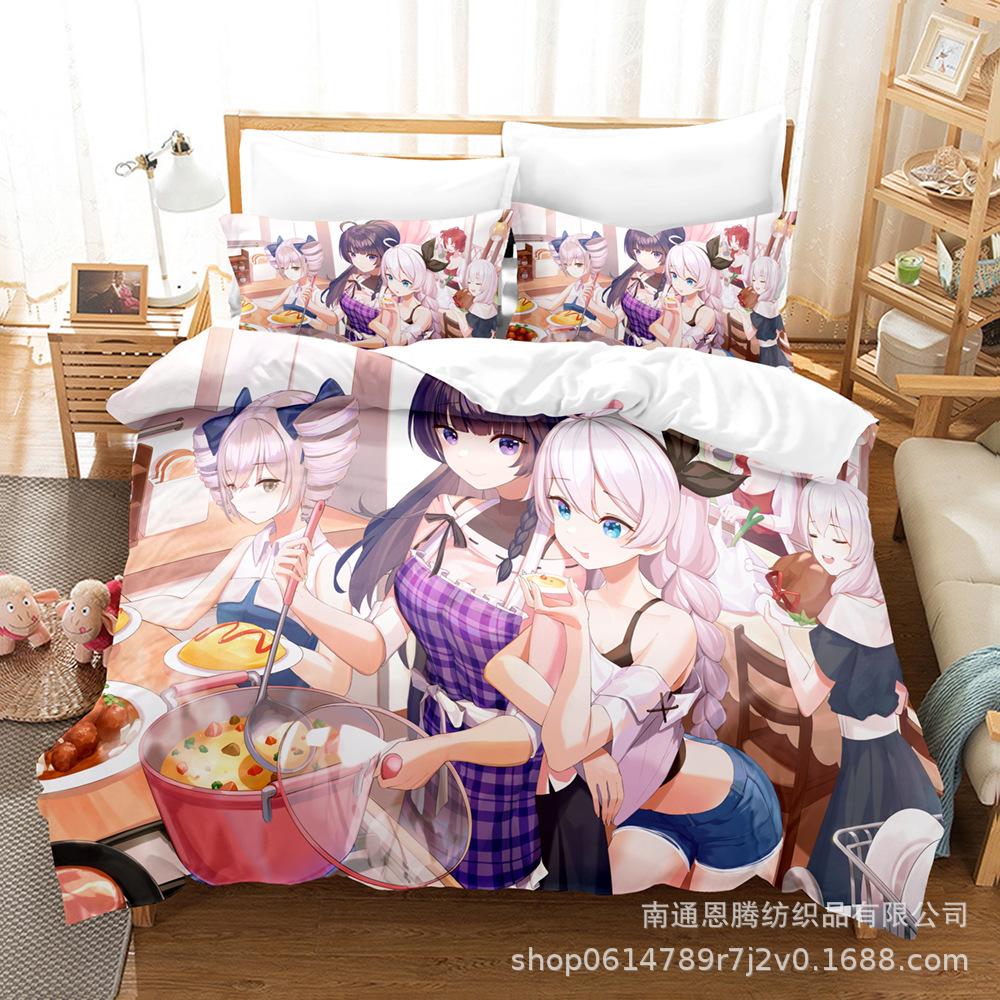 Постельное белье Honkai Impact 3 Односпальный Полутораспальный Двуспальный Кинг-сайз Игра Аниме Комплект для кровати Взрослый Детский Спальня Комплекты пододеяльников 3D-принт 013