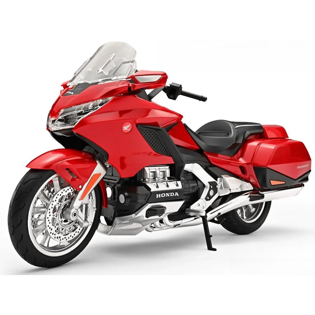 1/9 Honda Gold Wing Tour GL1800 Литой из сплава Модель мотоцикла Коллекция транспортных средств Звук и свет Внедорожный Автоцикл Игрушки Автомобиль
