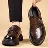 Fashion Thick Bottom Men Loafers All-match Wedding Men Shoes Casual Fashion Walking Shoes Men's New Arrival Leather Male Business Shoes
