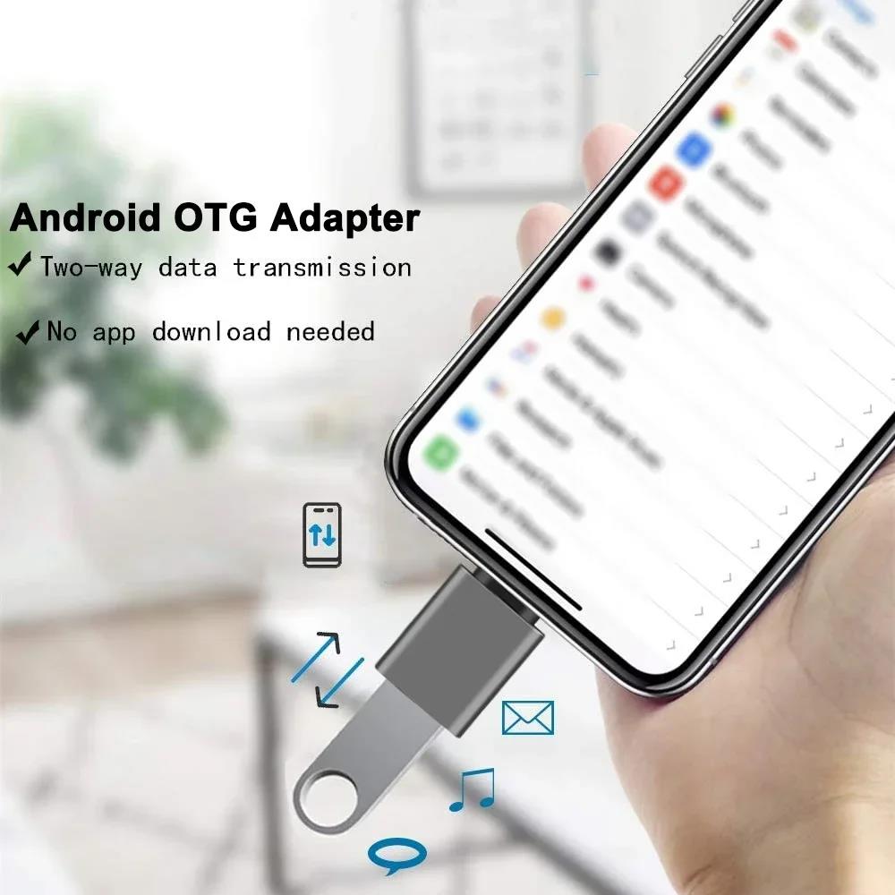 10Gbps USB 3.2 OTG Converter Type C Male to USB A Female Charging Data Adapter for Macbook Air Pro Air Huawei Xiaomi Samsung 3