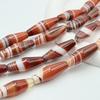 Агатовые рисовые бусины с заостренными концами, обернутые шелком, для DIY тибетских браслетов, ожерелий, четки и аксессуары для украшений