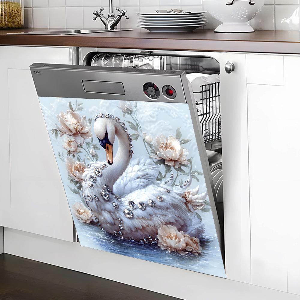 Personalised Noble Swan Kitchen Restaurant Hood Home Beautification Decoration Stickers