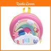 Kids Cartoon Donut Shell Backpack With Cartoon Rainbow Design For School Kids