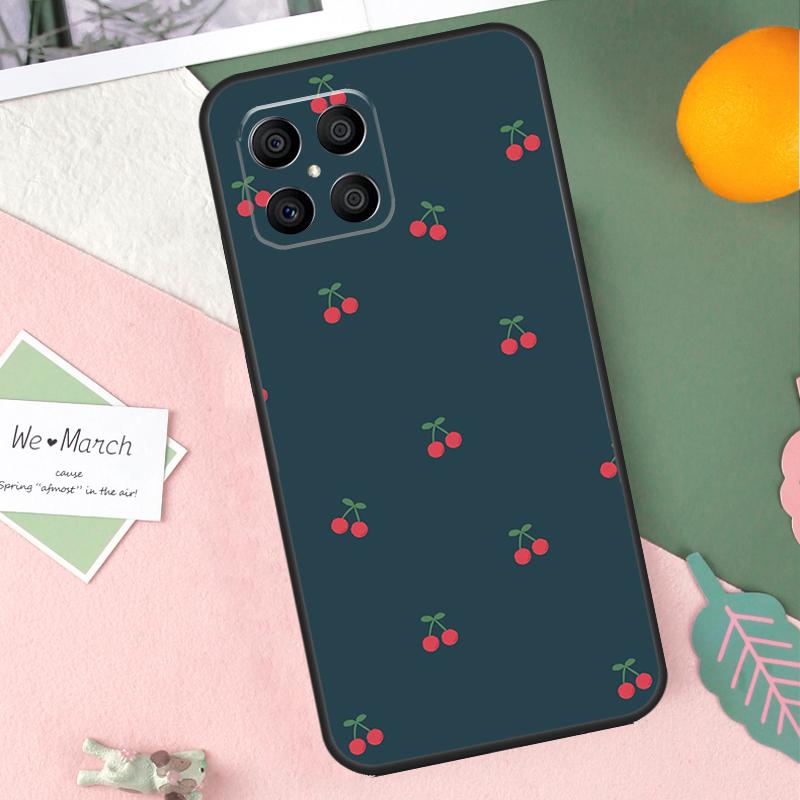 Милый коллаж из вишни Чехол для Honor X9b X8b X9a X8a X8 X9 X9c 50 70 90 Lite Honor 200 Pro Magic 7 5 6 Lite Обложка
