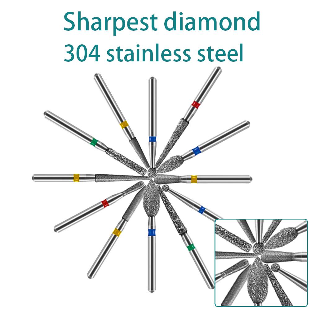 Набор из 50 алмазных стоматологических боров для высокоскоростных наконечников