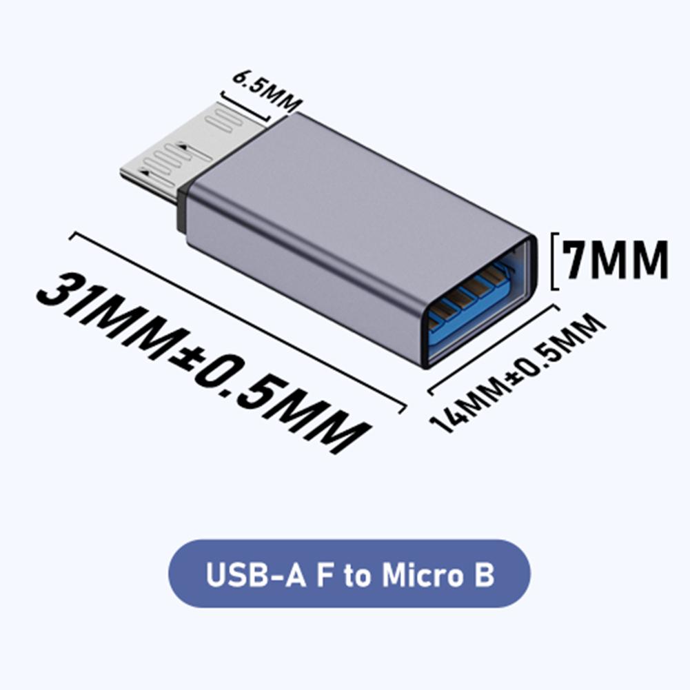 USB C на Micro B USB 3.0 Адаптер Тип C Женский на Micro B Мужской Быстрая Зарядка USB Micro 3.0 на Type C Super Speed для Ноутбука HDD