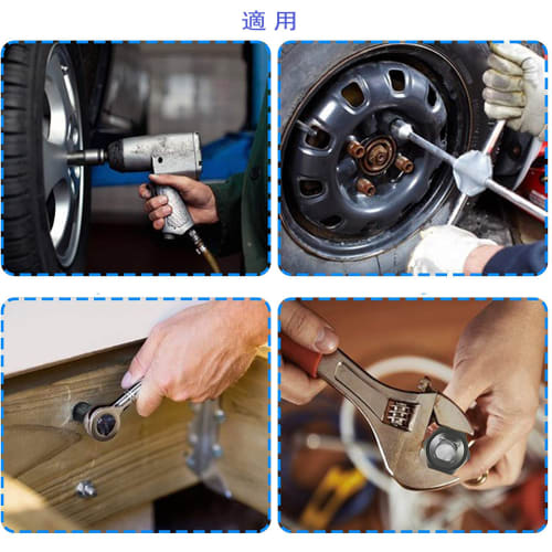 13+1 Piece Nut Remover Set, Nut Extractor Socket, Impact Bolt Remover Tool Set for Car Repair and Easy Furniture Assembly, Includes Nut Extractor Sock