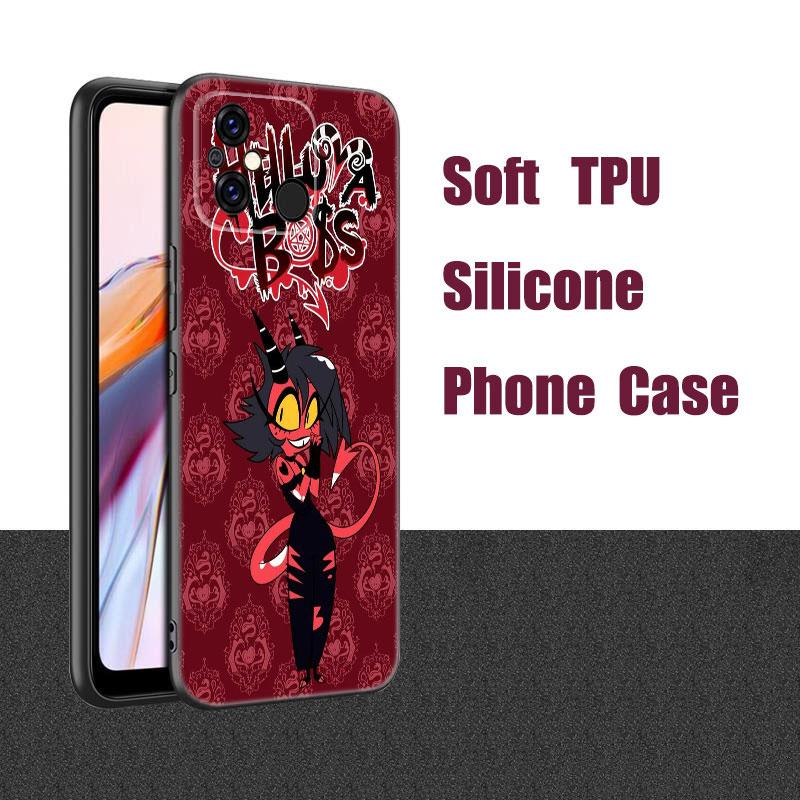 Аниме Helluva Boss черный силиконовый чехол для телефона Xiaomi Redmi 7A 8A 9A 10A 11A 9C 10C 12C 13C 11 Prime A1 A2 + 12 4G Note 9T 12R