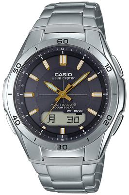 Casio Wave Ceptor Серебряные Солнечные Часы WVA-M640D-1A3JF Мужские Радиоуправляемые