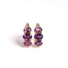 Light Luxury Design February Birthstone Natural African Amethyst S925 Silver Earrings Fashion Birthday Gifts for Women and Girls