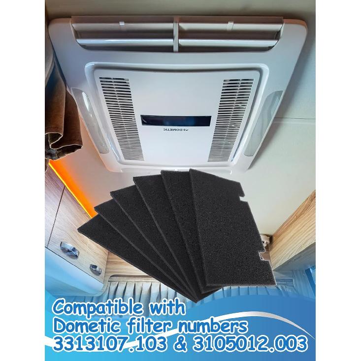 Acostop RV Air Conditioner Replacement Filters - 6 Pack 7.5''X14''X0.5'' AC Filter Compatible With Dometic Filter Numbers 3313107.103 & 3105012.003,