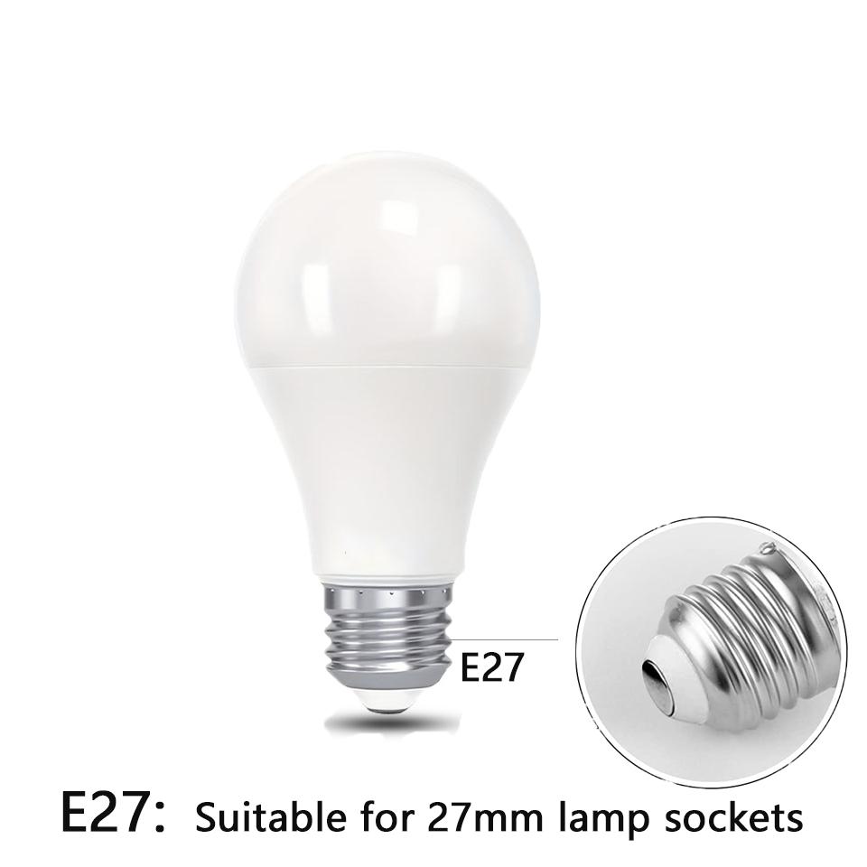 24 шт. Светодиодная лампа B22 E27 E14 220 В 3 Вт 6 Вт 9 Вт 12 Вт 15 Вт 20 Вт Выбор нескольких мощностей для сверхяркой и энергосберегающей светодиодной лампы