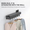 Retractable Folding Clothes Hanger Aluminum Drying Rack Wall-mounted Laundry Storage Space Save Home Hotel Cloth Hanger