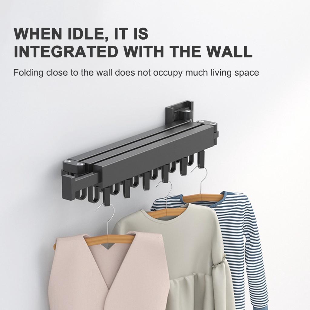 Выдвижная складная вешалка для одежды, алюминиевая сушилка, настенная вешалка для белья, место для хранения белья, вешалка для одежды для дома, отеля