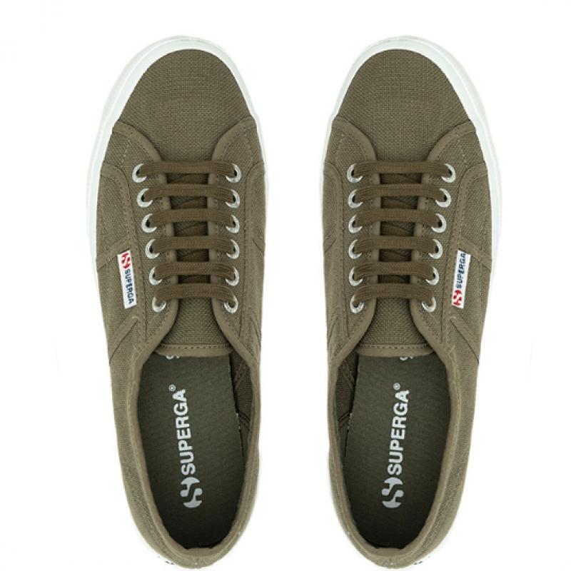 Superga 2750 Стираный хлопок Зеленый Шервуд S8125cwakr