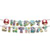 Super Mario Birthday Party SuppliesSet-Theme Inclusive Balloons Cake Topper BannerTableware Paper Plates & Napkins for Christmas
