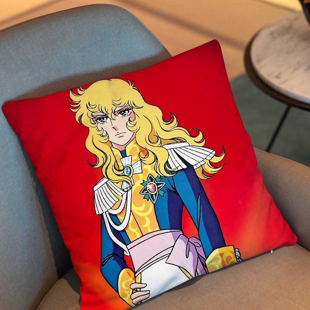Lady Oscar Rose Of Versailles Pillow Case Pillow Case Living Room Sofa Cushion Cover Suitable For Home Bedroom Room Decoration