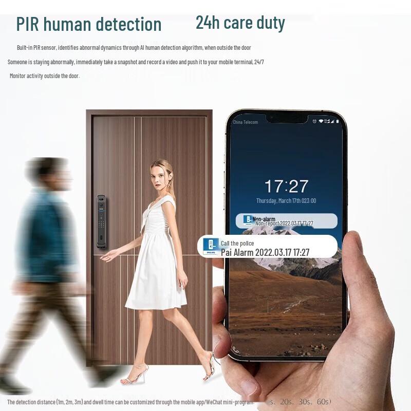 Philips 709FVP 3D Face Recognition Smart Door Lock with Visual Peephole