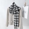 Новый осенне-зимний клетчатый утолщенный шарф с кисточками с ощущением роскоши, модный, теплый, пыленепроницаемый шарф, подходящий как мужчинам, так и женщинам
