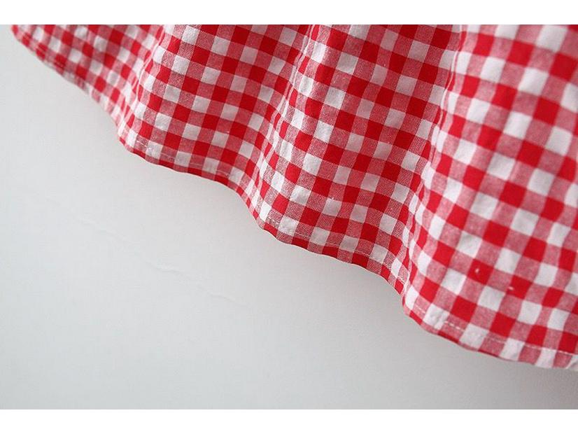 Сарафан из хлопка в клетку для девочек - летний выпуск 2022 г.