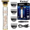 Kemei 762 металлический триммер для стрижки волос для мужчин профессиональная машинка для стрижки бороды и волос электрическая машинка для стрижки волос перезаряжаемая