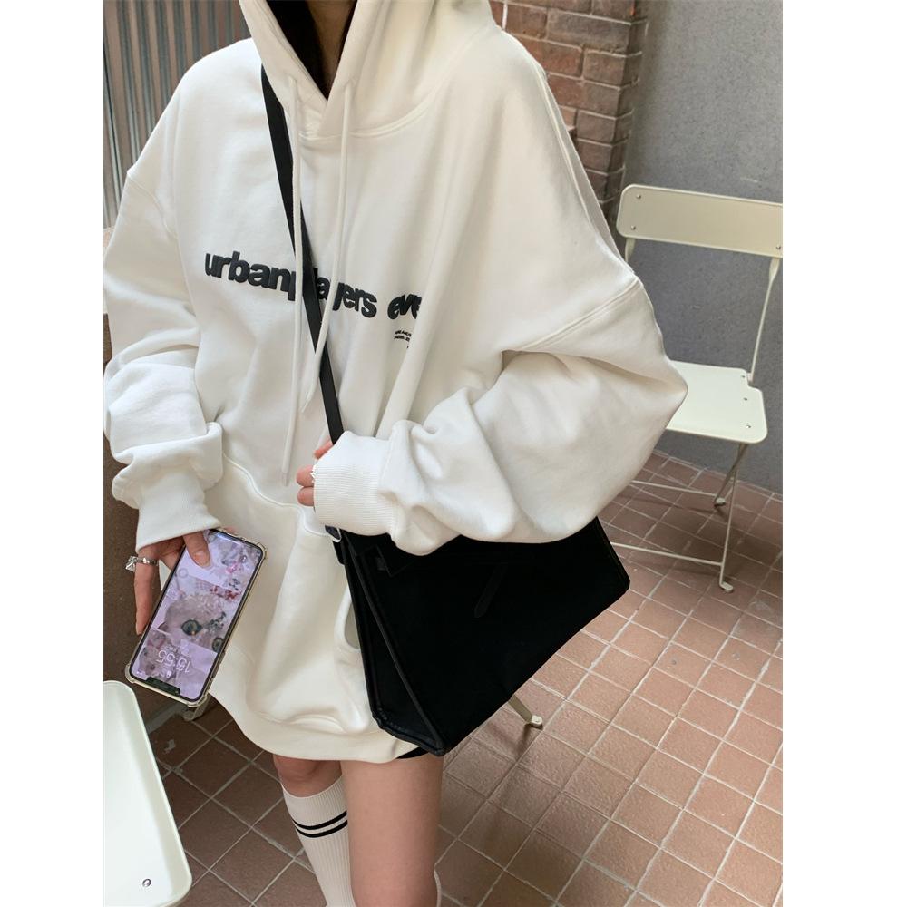 Women's Plus Size Autumn and Winter Padded Loose Hooded Sweatshirt