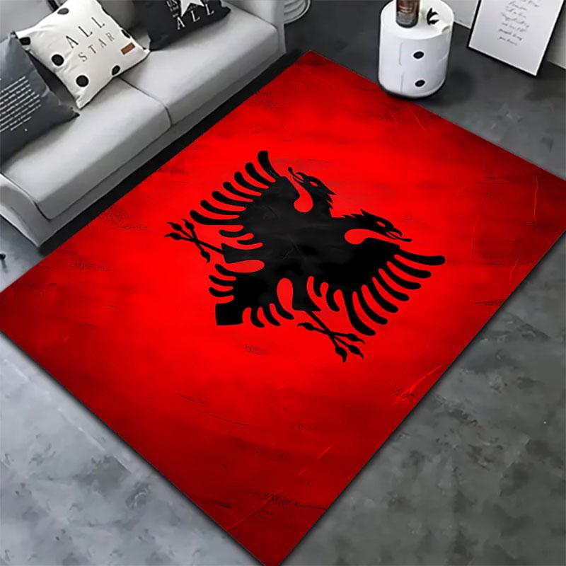 Republic of Albania Carpet Rug for Living Room Bedroom Home Sofa Decoration,Kids play Non-slip Floor Mat