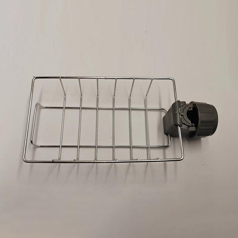 Kitchen Faucet Storage Rack Stainless Steel Multifunctional Drain Rack Creative Single-Layer Cloth Rack Kitchen Accessories