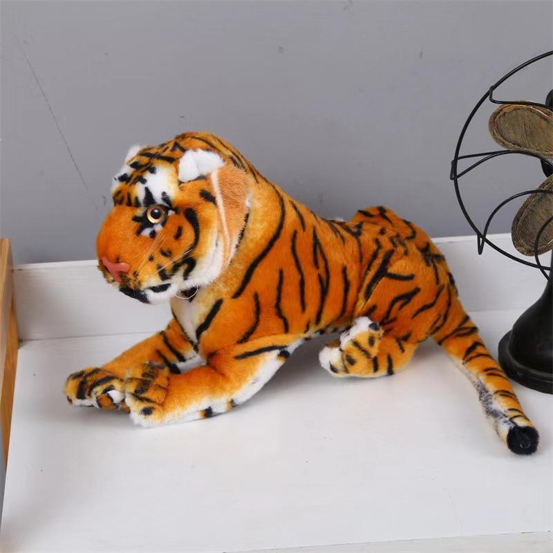 Плюшевая игрушка тигр, имитация, реалистичная кукла белого тигра, кукла-талисман, наземный маркетинг, тряпичная кукла