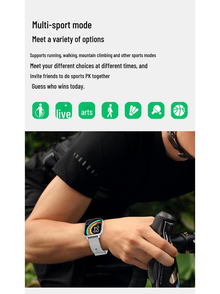 Спортивные смарт-часы H9PLUS: Звонки по Bluetooth, мониторинг здоровья, отслеживание шагов и информационные оповещения.