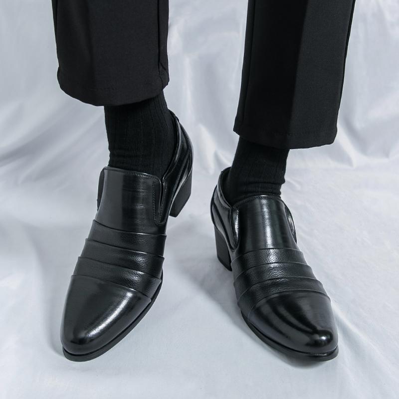 Мода Новая Мода Мужские Заостренные Черные Коричневые Деловые Увеличивающие Рост Формальные Туфли Мужские Свадебные Выпускные Туфли Лоферы Zapatos Hombre