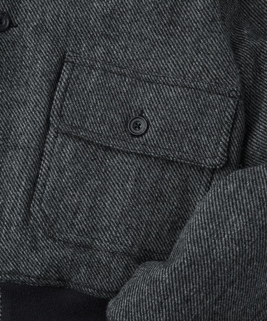 OUTSTANDING Wool A-1 Jacket_Charcoal