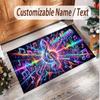 Music General Theme Soft Crystal Velvet Rug Custom Name & Text Print Non Slip Floor Rug for Bedroom Living Room