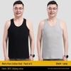 Мужская безрукавка из 100% хлопка, спортивный базовый слой для среднего и пожилого возраста, белая толстовка большого размера