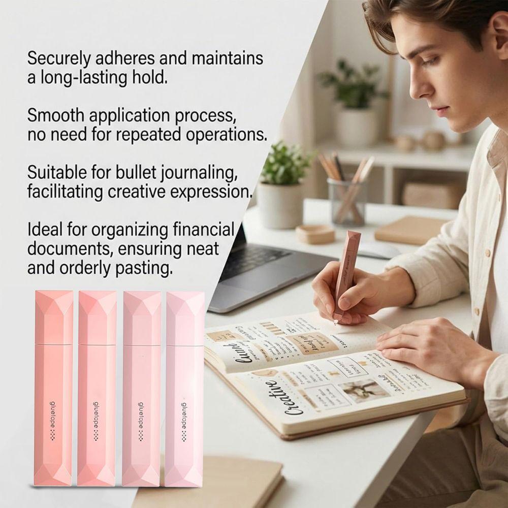 4pcs Even Adhesion Adhesive Dot Dispenser Odorless Repositionable Glue Stick Crafts