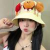 Wide-Brimmed Hamburger Fisherman Hat Breathable Cartoon Sunshade Hat Sunscreen Basin Cap  Spring