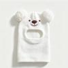 Double Pom Poms Kids Winter Hat Cartoon Bear Kids Bear Balaclava Hat  Winter Wear