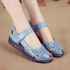Leather Summer Fish Mouth Women's Sandals Hollow Hole Soft Bottom Flat Bottom Breathable Women's Shoes Non-slip