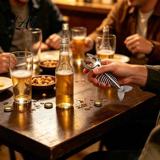 Creative Bar Accessories Vintage Fish Bone Bottle Opener Heavy Duty Beer Cap Unique Metal Remover Remover Professional Kitchen Gadget for