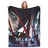 Фланелевое одеяло Arcane Caitlyn Game, теплое мягкое покрывало для пикника на открытом воздухе, покрывало для дивана и кровати