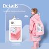 Kids' Thickened and Lengthened Raincoat with Backpack Space for Primary School Students
