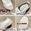 Sheepskin Version~ Satin Niche Shoes Spring and Autumn 2025 Casual Canvas Thick-soled Dissolving Spanish Little White Shoes Women